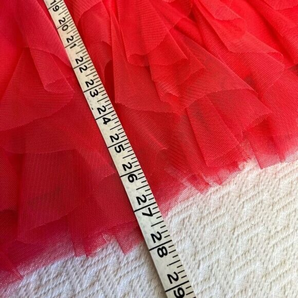 Tease Me Juniors Size 5 Pink Coral Mini Strapless Dress Blue Tie Prom Gown Tutu - Picture 8 of 10